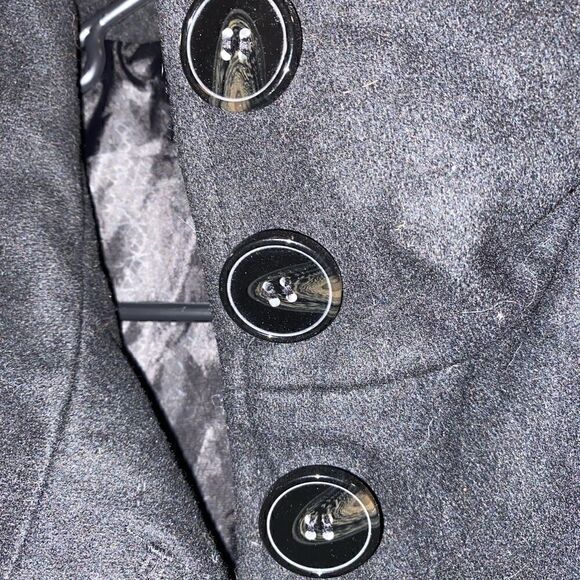 Nicole Miller Black Pea Coat – Timeless Elegance (Large) - Picture 5 of 7